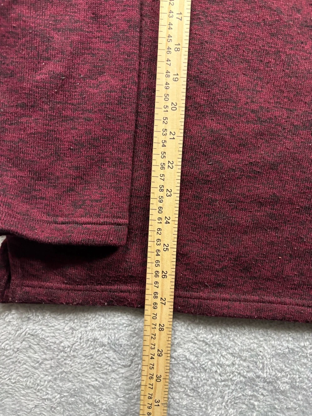 Beverly Hills Polo Club Men's Zip-Up Sweater - Burgundy Heather